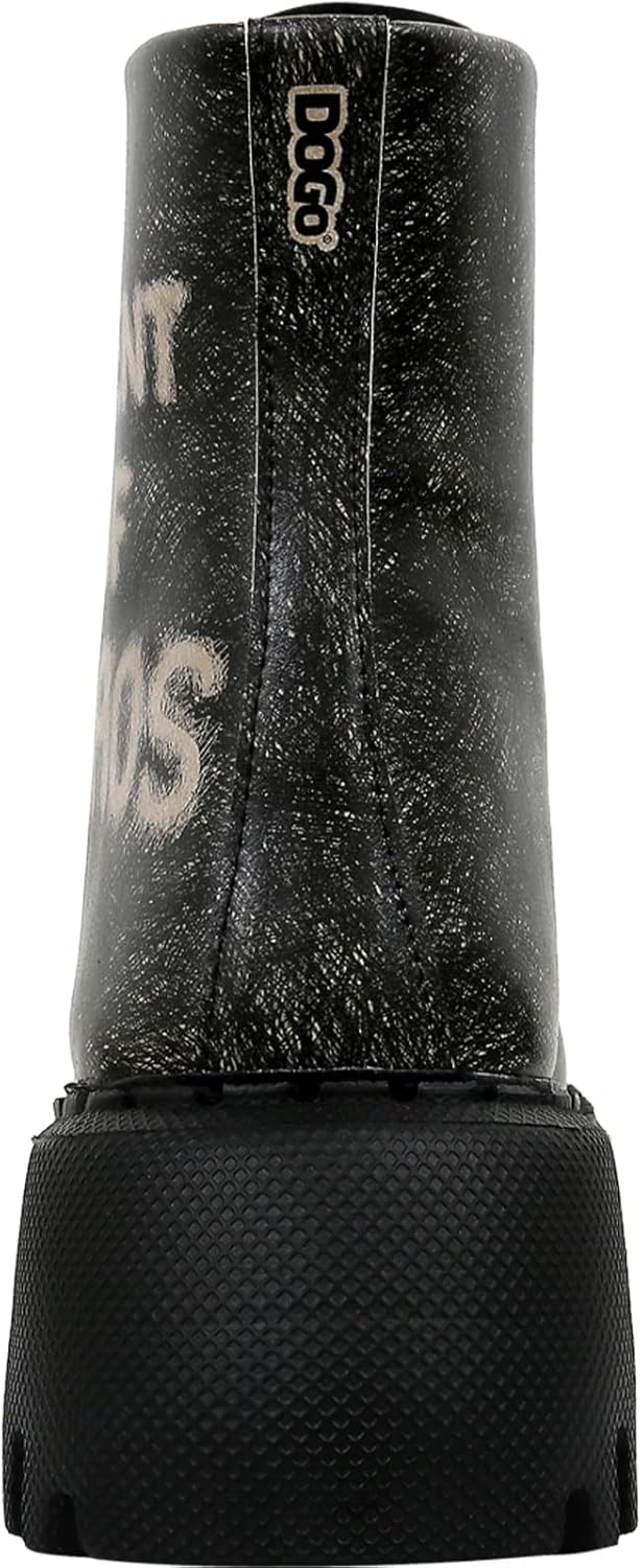 DOGO Combat Boots for Women - Vegan Leather and Handmade Platform Boots For Women
