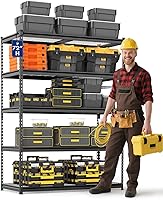 WORKPRO 5-Tier Heavy Duty Metal Garage Shelving Unit 4000 lbs Capacity 72x48x24 Adjustable Storage Rack