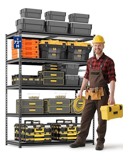 WORKPRO 5-Tier Heavy Duty Metal Shelving product photo (Garage & Utility Shelving) — ScooterReviewPro review