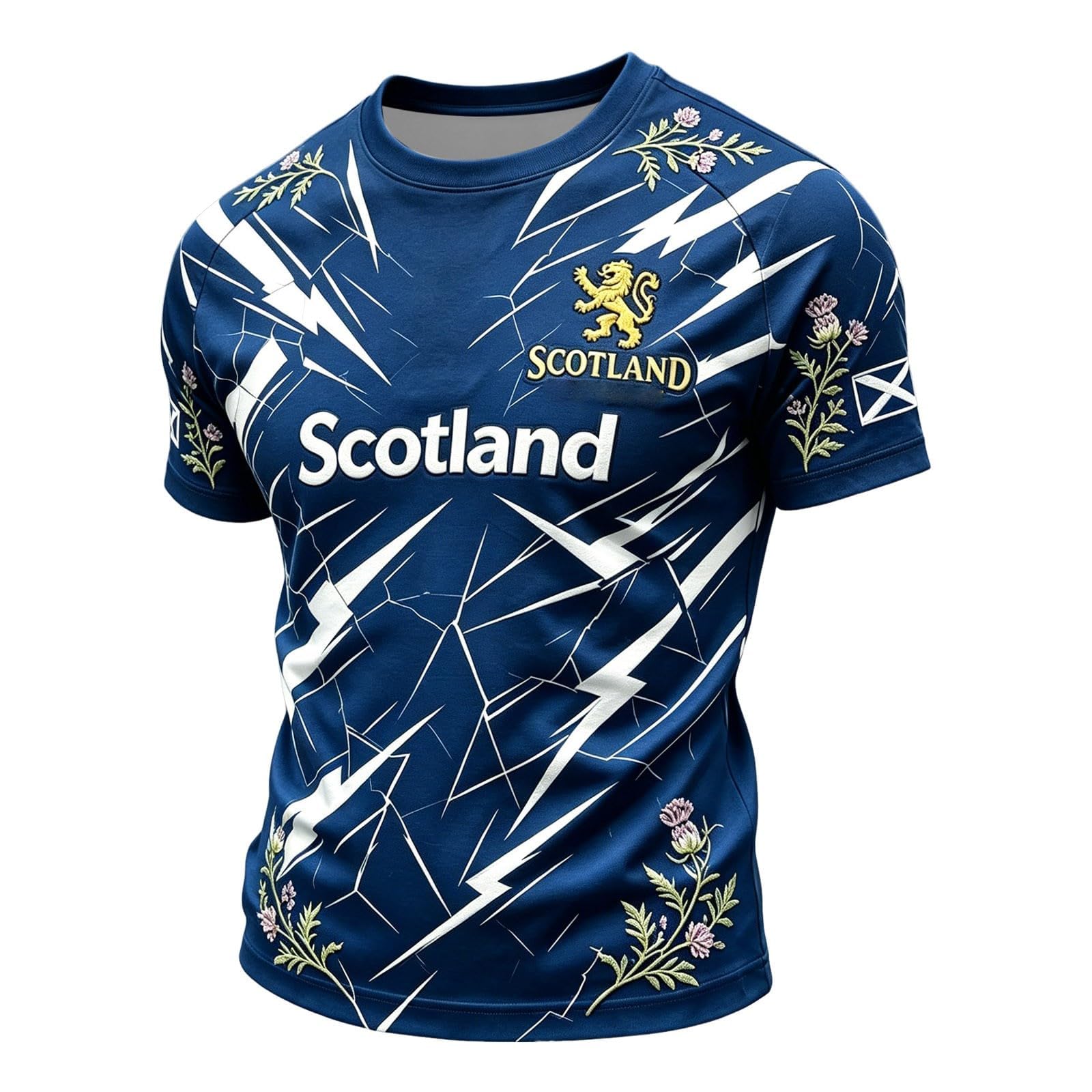 WDCHAOYUE Mens Scotland Flag Soccer T-Shirt Football 2026 World Cup Scotland Short Sleeve Crewneck Shirt for Football Fans Supporters