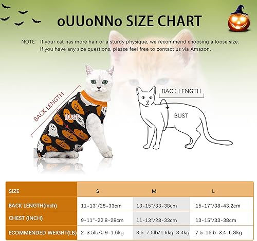 Miniatura 4 de oUUoNNo Traje de recuperación de heridas de gato para heridas abdominales o enfermedades de la piel, uso después de una cirugía, traje de pijama,