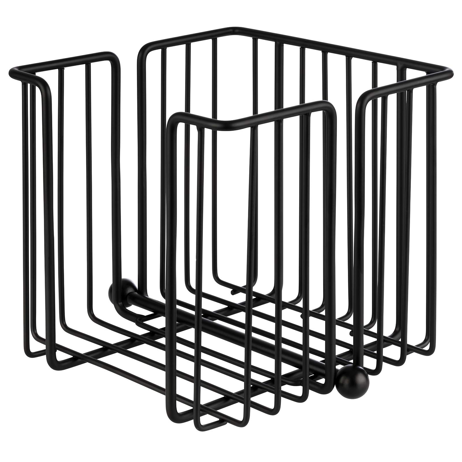 APS Urban Napkin Holder Chrome Metal Napkin Dispenser Napkin Stand for Napkins 1/4 Fold, Includes Weighted 19 x 19 cm, 18 cm Height for 150 Napkins
