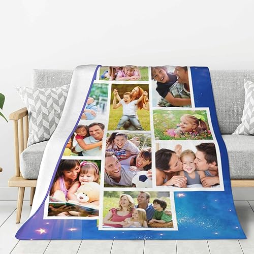 Miniatura 52 de Manta personalizada con fotos, texto, fotos personalizadas, regalos del día de San Valentín para mamá, papá, pareja, esposa, marido, novia, novio