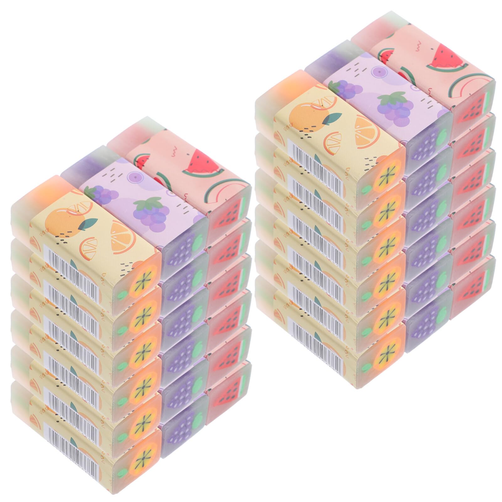 NUOBESTY Gommes Mignonnes pour Enfants 36 Pièces Fruits Nourriture Amusant Bureau Animaux Crayon Étudiants Fournitures Scolaires Cadeaux De Prix Cadeaux De Fête Cadeaux De Noël