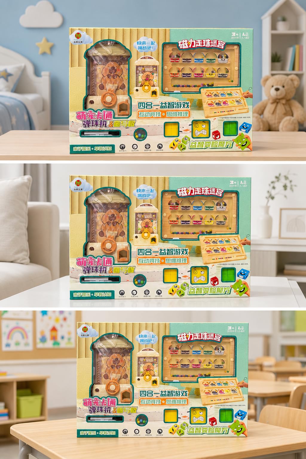 Juego Mesa Interactivo, Juguete Educativo Plástico para Niños 3+, Actividad Familiar Interior
