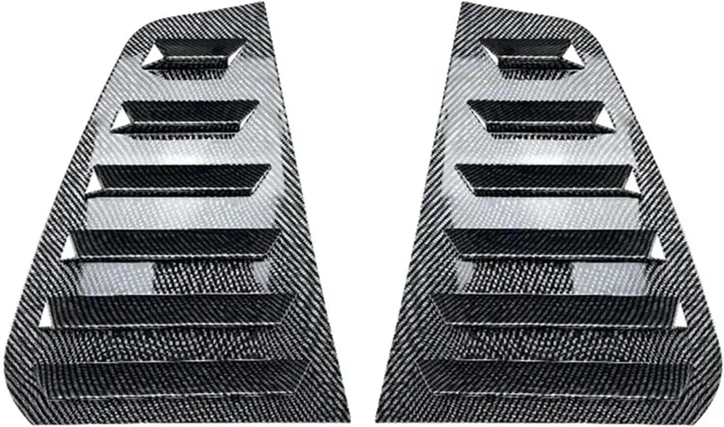 Car Rear Louver Window Side Shutter Cover for VW Golf MK7 .5 2013-2019 Carbon Fiber Black Trim Sticker Vent Scoop ABS(Carbon)