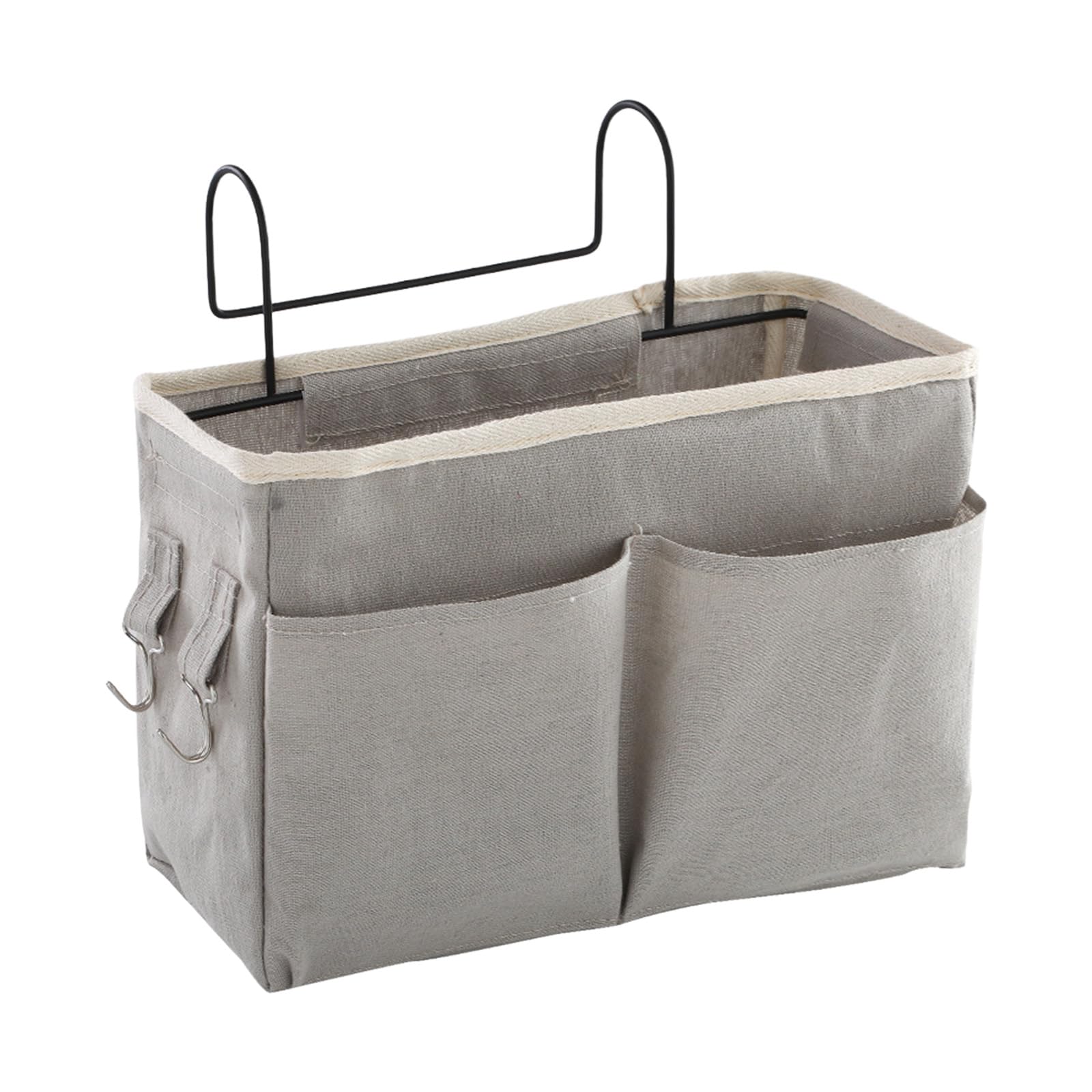 HENYGEN Fabric Hanging Bedside Organizers Storage Basket Featuring Multiple Pockets for Efficient Item Access Bed Basket