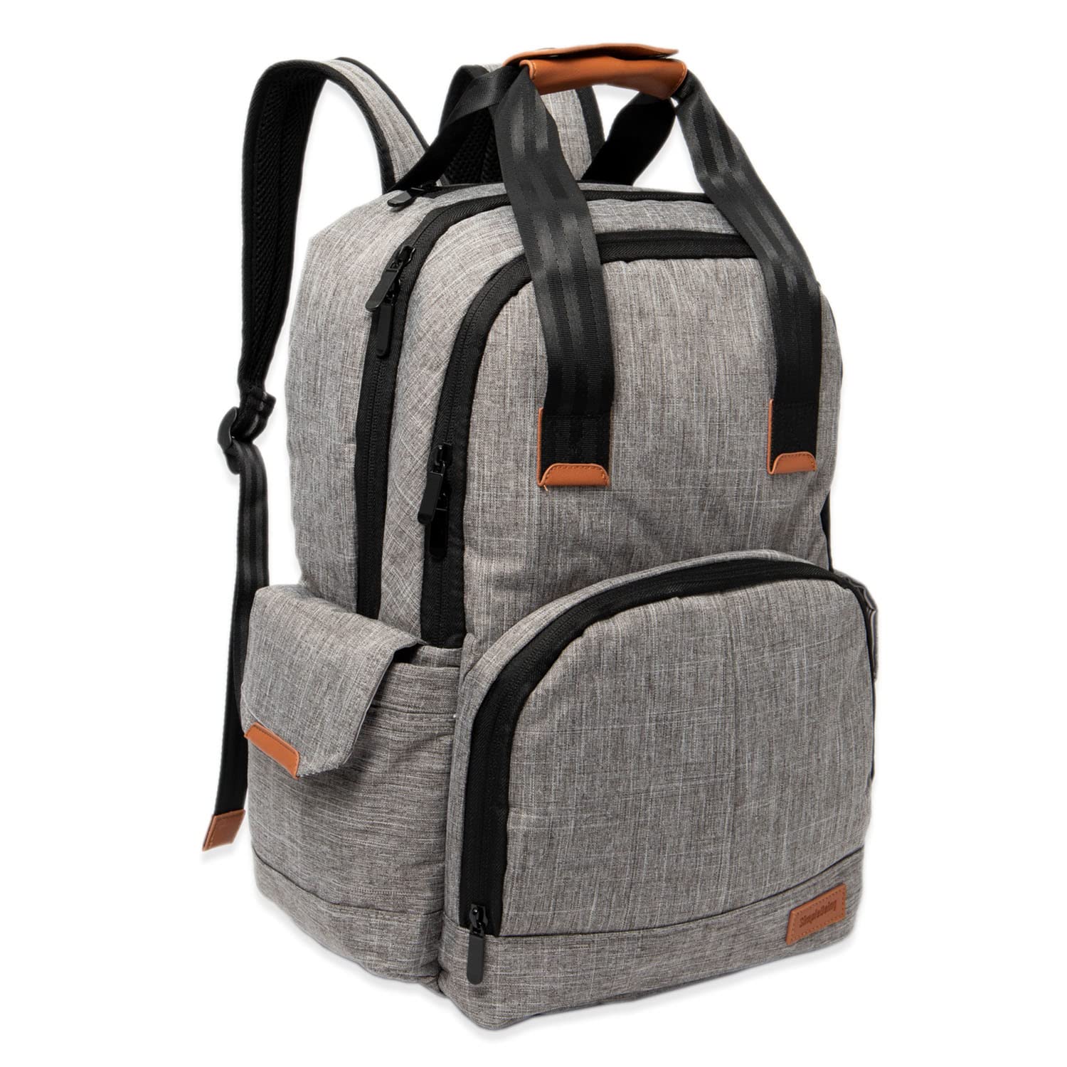 grey changing bag backpack
