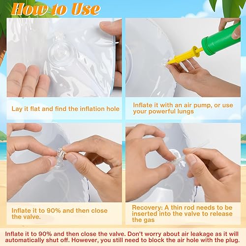 Miniatura 4 de Paquete de 3 flotadores inflables de piscina de 24 pulgadas, tubos de piscina inspirados en juegos inspirados en juguetes para niños, anillos de