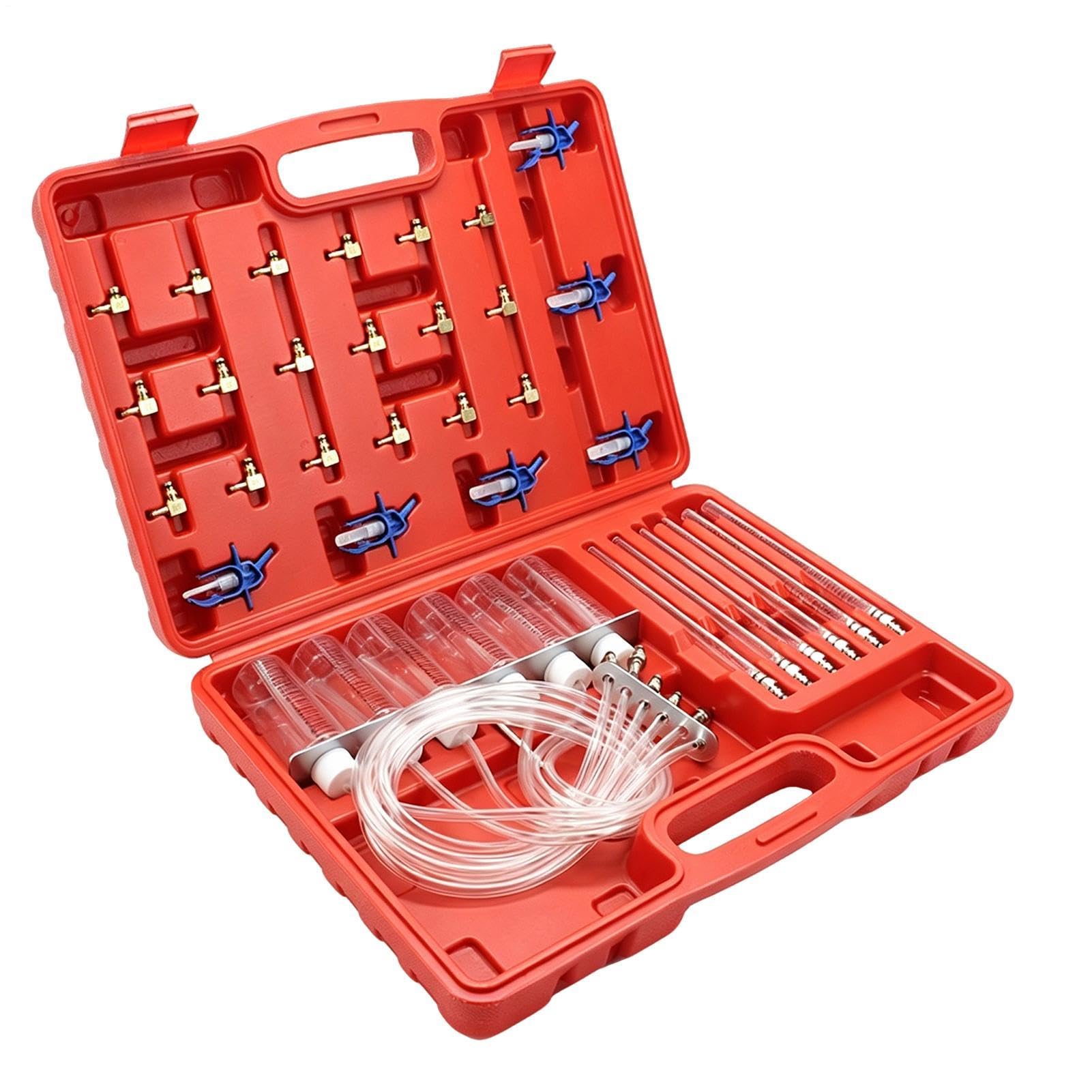Kit De Prueba De Presión De Herramienta Medidora Flujo para 6 Cilindros con | Manómetro Presión Riel Para Motocicleta, , Fueraborda, Marino, ATV, Motor, Coche, Camión