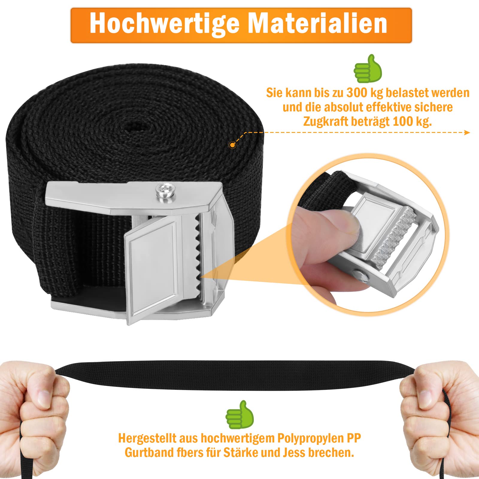 4 Pezzi Di Cinghia Di Serraggio Con Serratura A Bloccaggio 3M - Foto 6