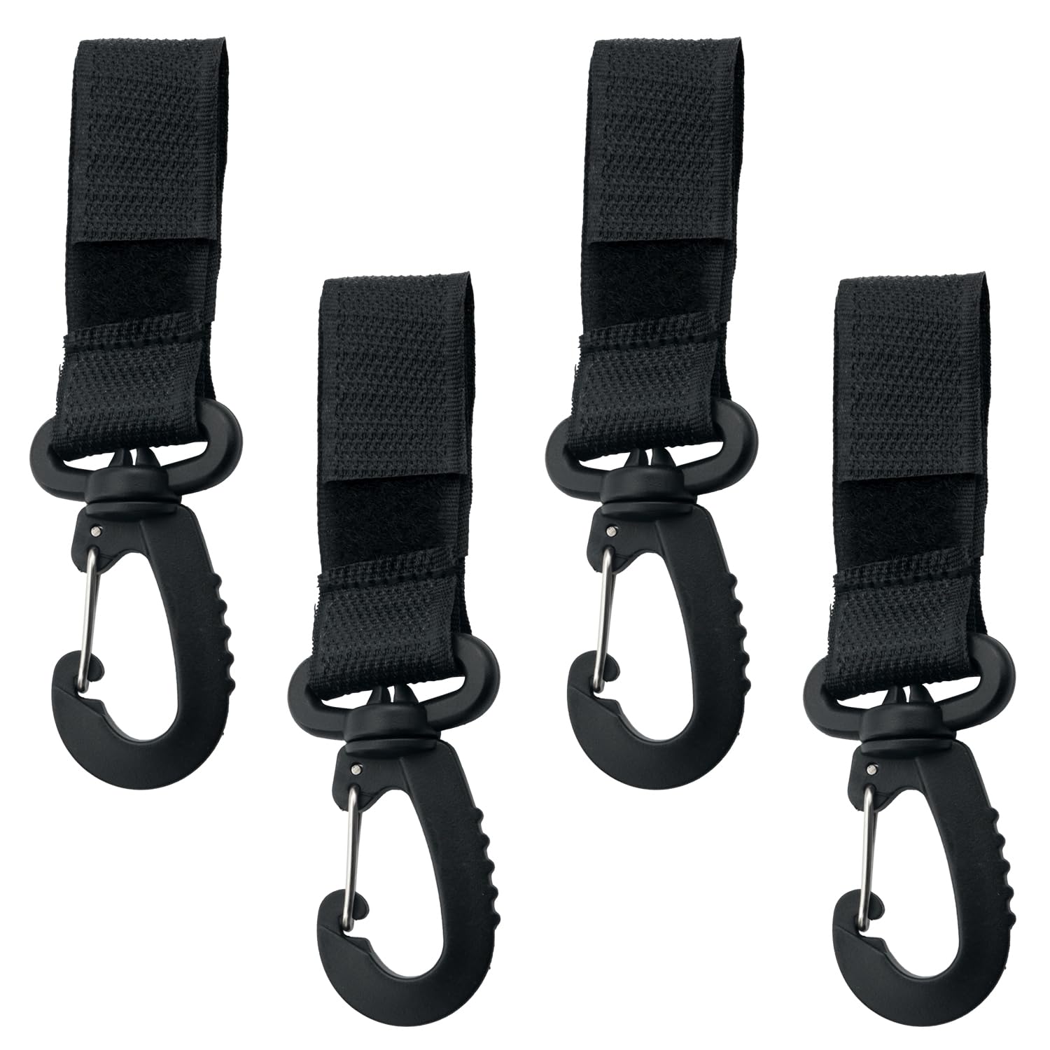 ZZHXSM 4PCS Black 360 Degree Swivel Velcro Hooks Kayak Paddle Storage Clip Paddle Board Accessory 6.69x0.98 Inch for Attaching Kayak Paddle Wheelchair Walker Shopping Cart Closet