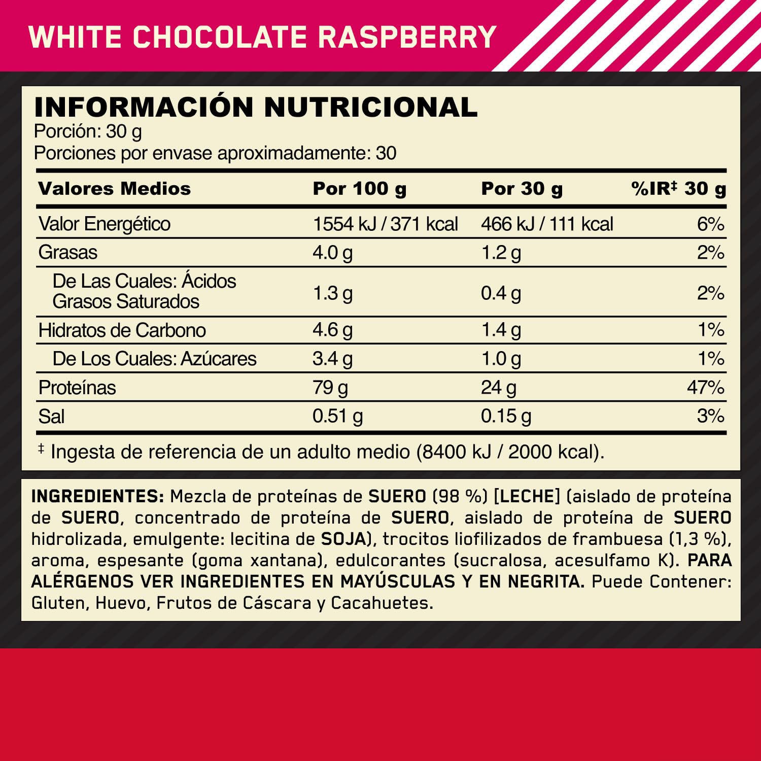 Optimum Nutrition Gold Standard 100% Whey Proteína en Polvo, 900g