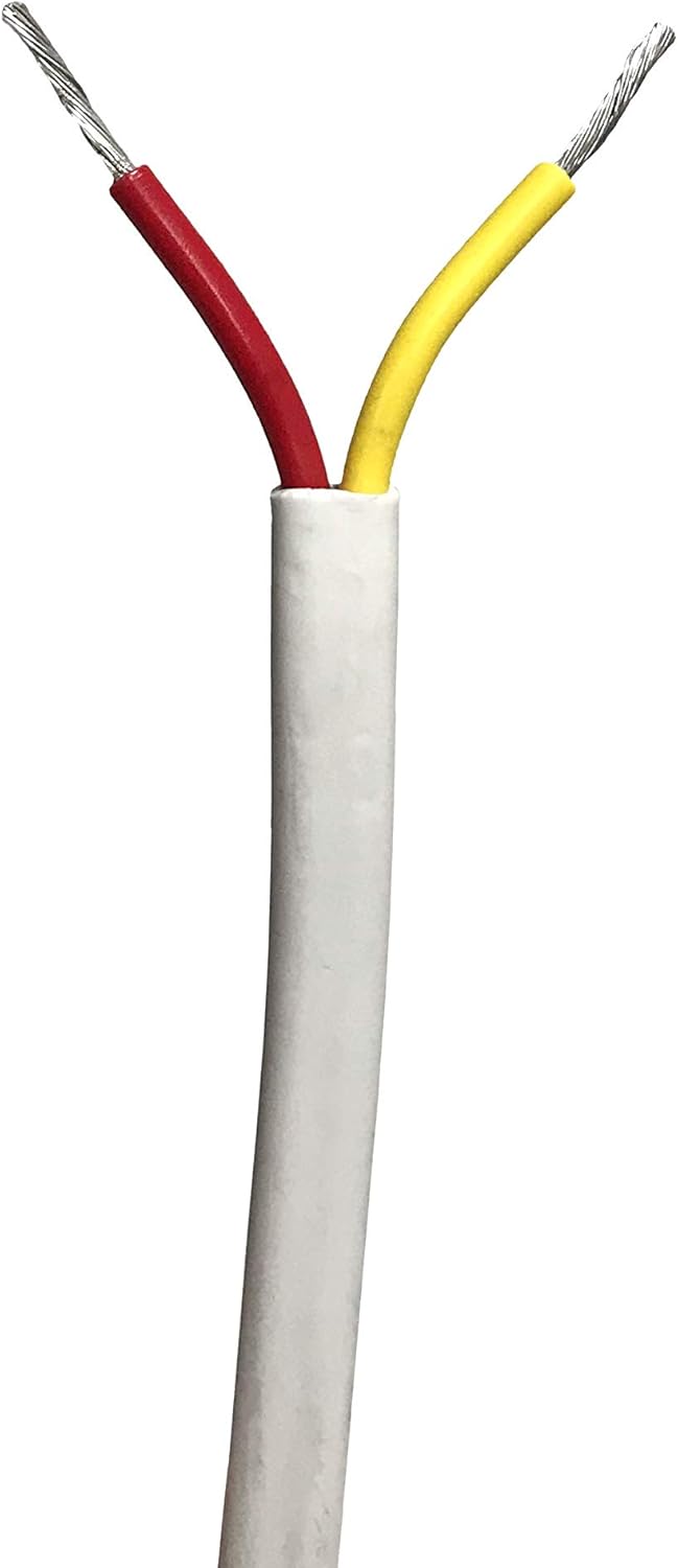 Remington Industries 14/2 AWG Gauge GPT Marine Duplex Stranded Hook Up Wire, Flat Boat Cable, UL1426, 600 Volts, 2 Color Sets & 3 Lengths Available