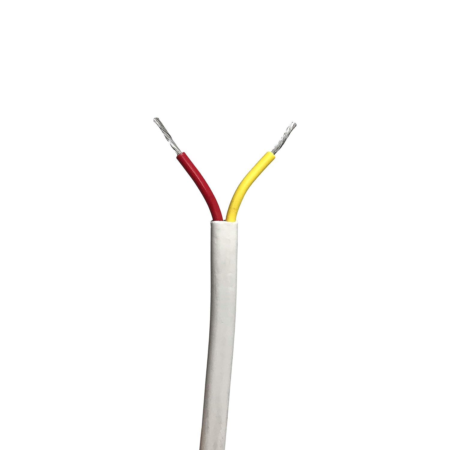 18/2 AWG Gauge GPT Marine Duplex Stranded Hook Up Wire, 100 ft Length, Red & Yellow, Flat Boat Cable, UL1426, 600 Volts