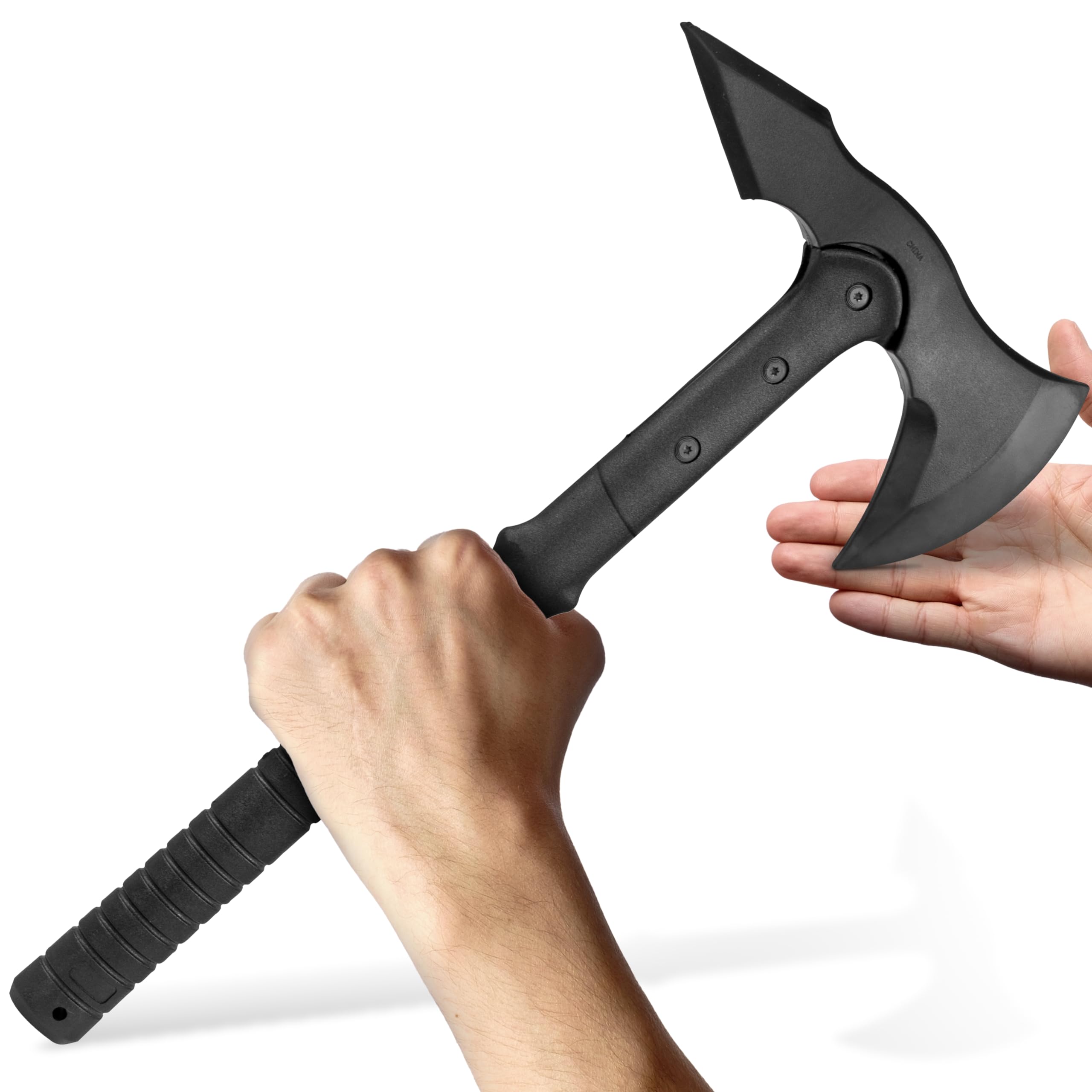 KS-11 Trainingsaxt stabile Gummiausführung - Axt aus Gummi Tomahawk - Wurfaxt Beil, schwarz