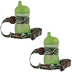 PBnJ Baby SippyPal Sippy Cup Holder Strap Leash Tether (Green Camo 2-Pack)