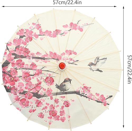Miniatura 6 de Gadpiparty Paraguas de papel engrasado chino clásico flor de ciruelo paraguas de papel sombrilla arte danza paraguas japonés boda novia fiesta foto