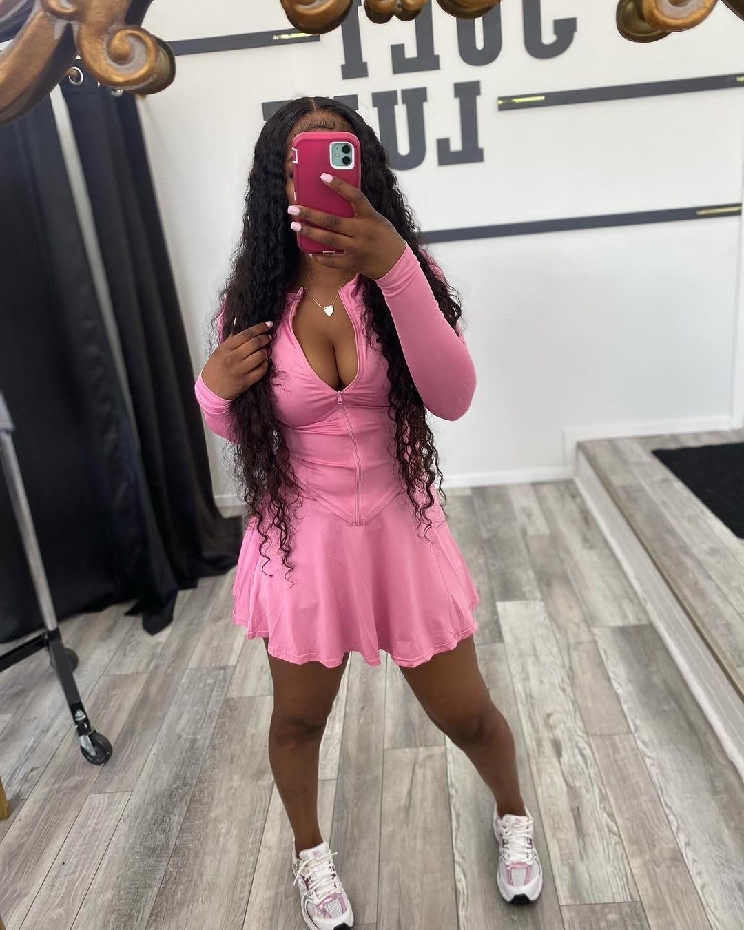 Vssjavun Women 2 Piece Mini Skirt Sets with Long Sleeve Zipper Workout Jacket Sweatsuit Tracksuit Tennis Outfits - Image 6