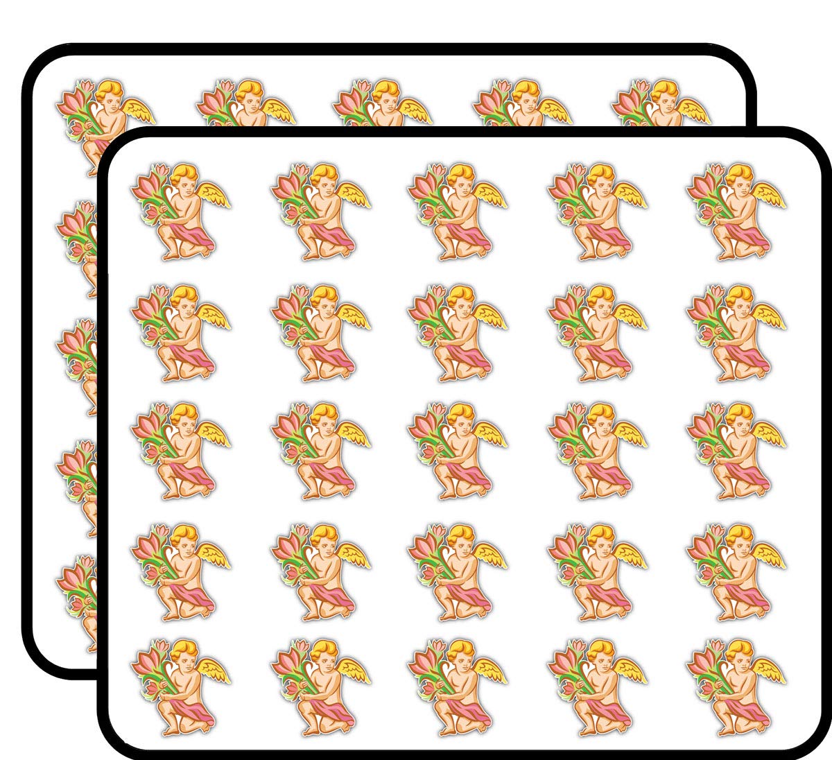 Angel with Flowers Decorative Scrapbooking Sticker Waterproof Vinyl Stickers for Water Bottle, Laptop & Phone Case – 50 Pack