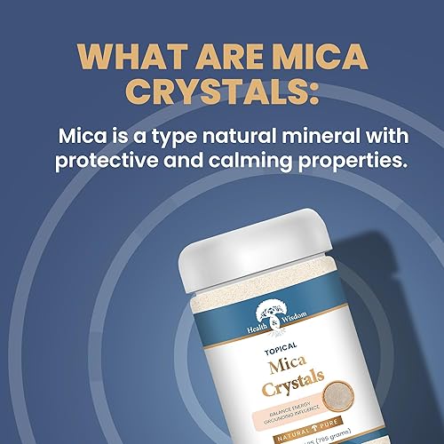 Miniatura 2 de Health and Wisdom Cristales de mica laminar, 1.75 libras, puros, lugar en el baño para energizar el agua, natural, armonizar las células, curación y