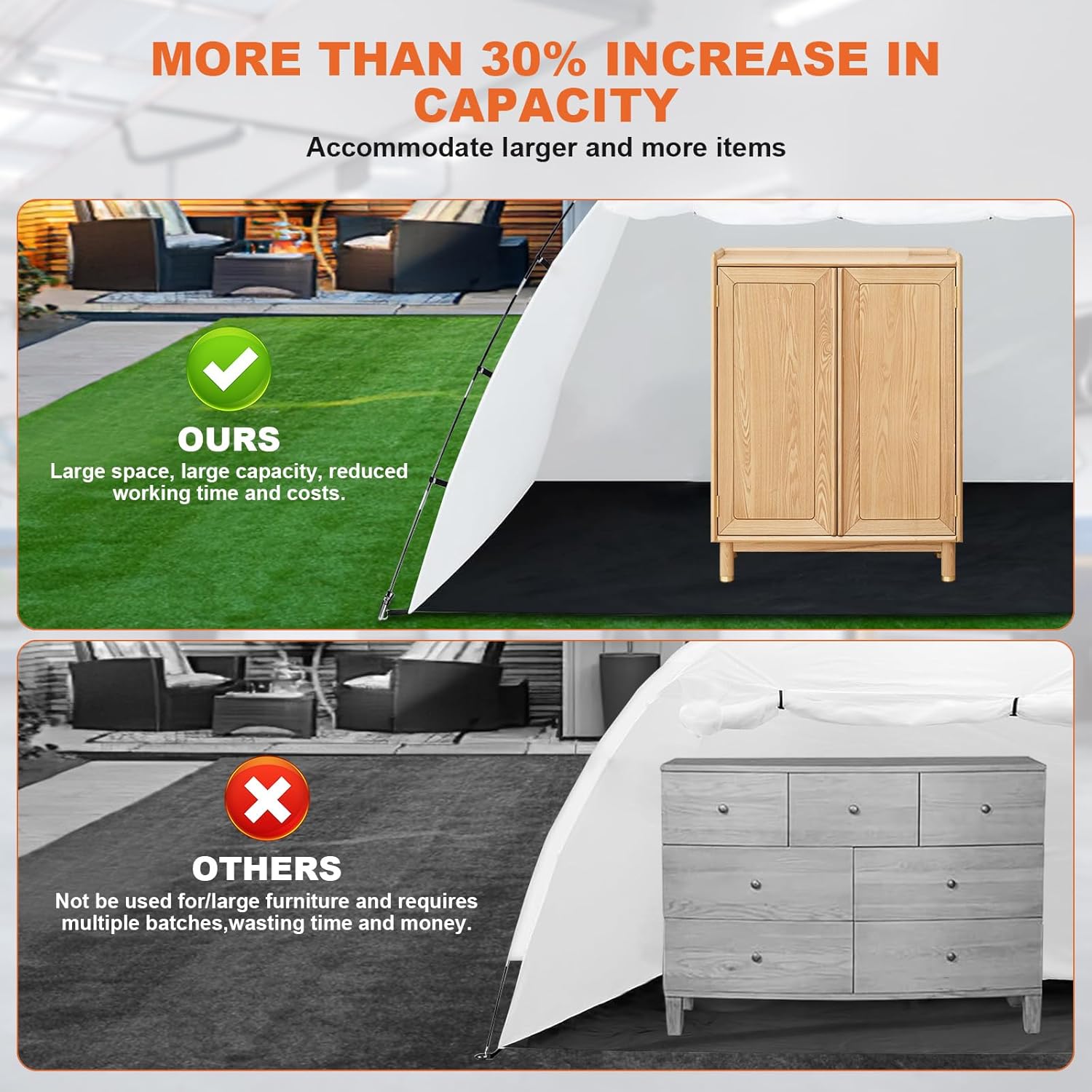 Professional Spray Paint Booth Tent (10x6x6.5ft) – Built-in Floor, Mesh Walls & Hooks | Portable Enclosure for Furniture, Crafts & DIY Painting. (10×6×6.5ft)