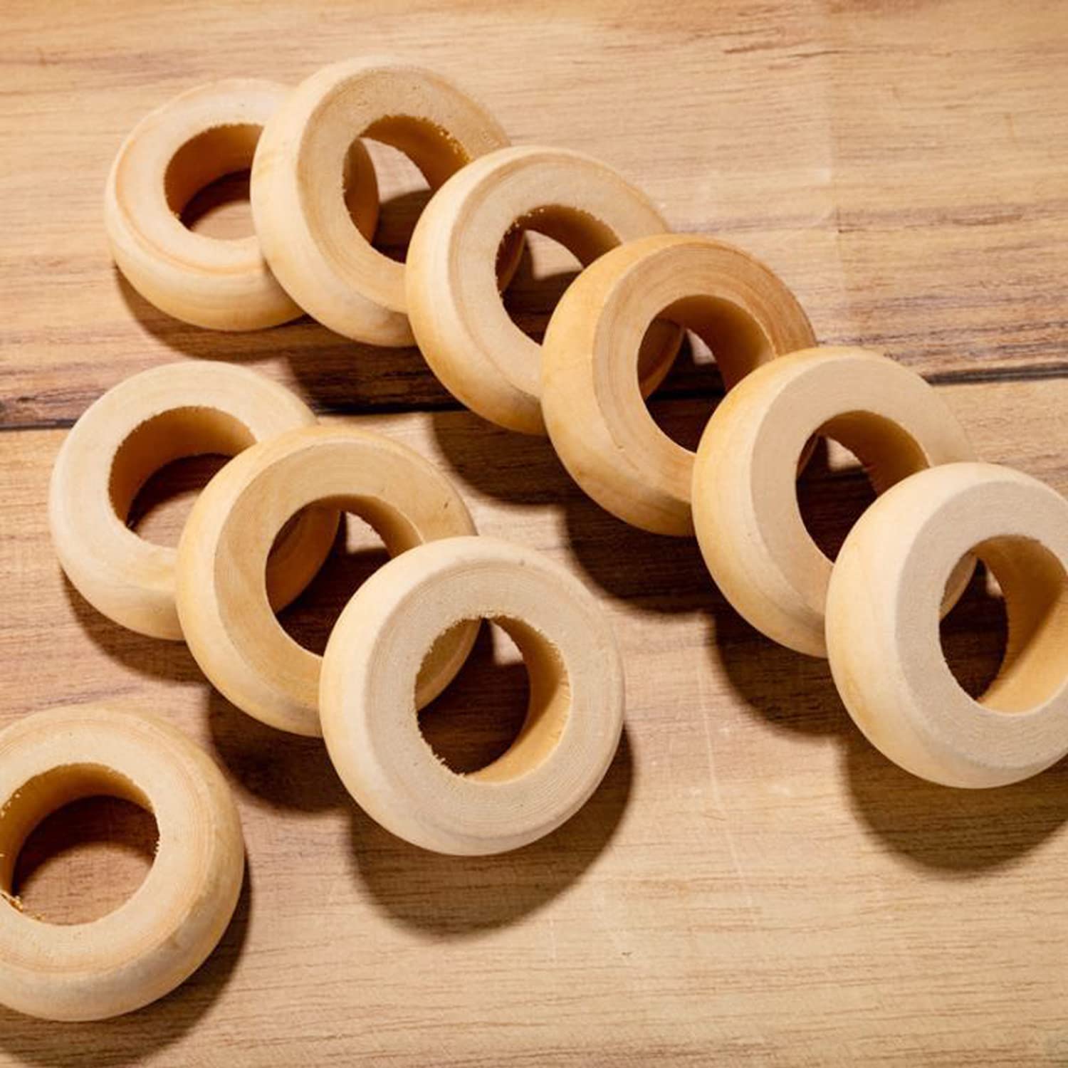 Sonwaha 20 PCS Ronds De Serviette En Bois Naturel - Décoration Table Mariage Et Fêtes