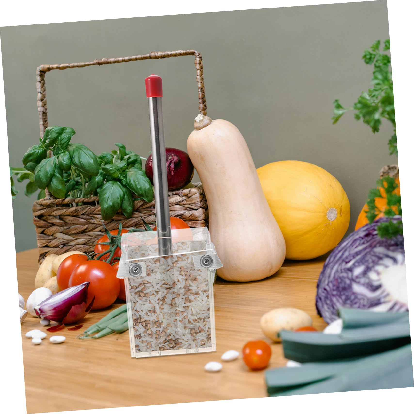 LIFKOME Transparente Reisbeutel Verpackungsform aus Pp 250g Wiederverwendbar mit Halter für Reisziegel Verpackung in Haushalten