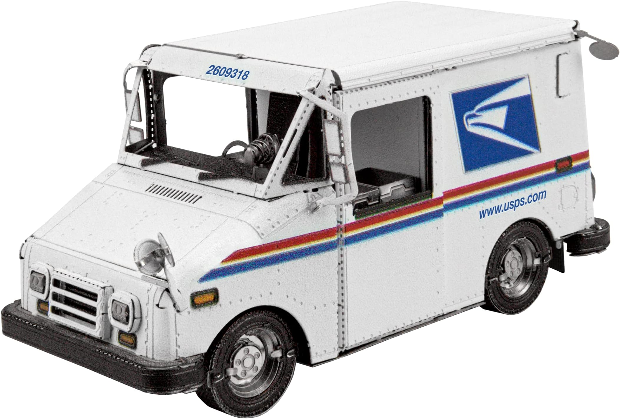 Fascinations USPS LLV Mail Truck 3D Metal Model Kit