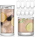 Libbey Province Tumbler and Rocks Glass Set, Elegant Drinkware Glasses Set, Dishwasher Safe Drinking Glasses Set of 16