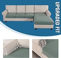 Vista 579 de H.VERSAILTEX 2025 New Sectional Couch Covers 8 Pieces Stretch Sofa Covers for Sectional Sofa Set Separate L Shaped Couch Cover for Both Left/Right