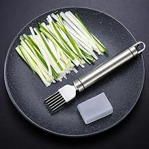 Vegetable Grater Slicer Kitchen Stainless Steel 6 Sharp Blades – Green Onion Cutter, Garlic, Scallion Slicer, Fruit Vegetable Grater & Shredder, Multi-Purpose Kitchen Tool 1 pcs