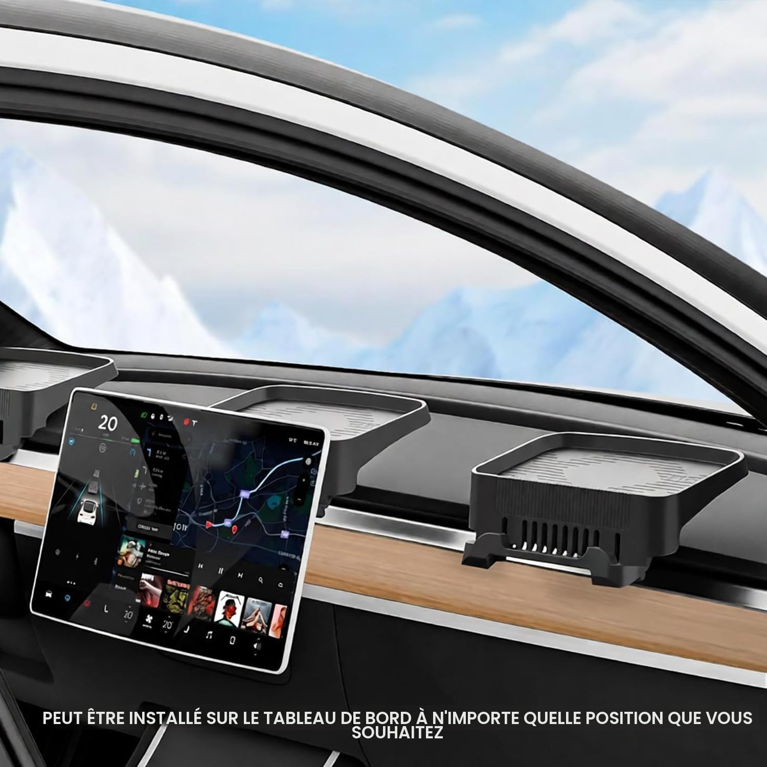 topfit pour Tesla Model Y Model 3 Instrument Panel Plateau Organisateur Supports fixés sur Tableau de Bord pour Tesla Model Y/3 pour Tesla Accessoires Intérieur