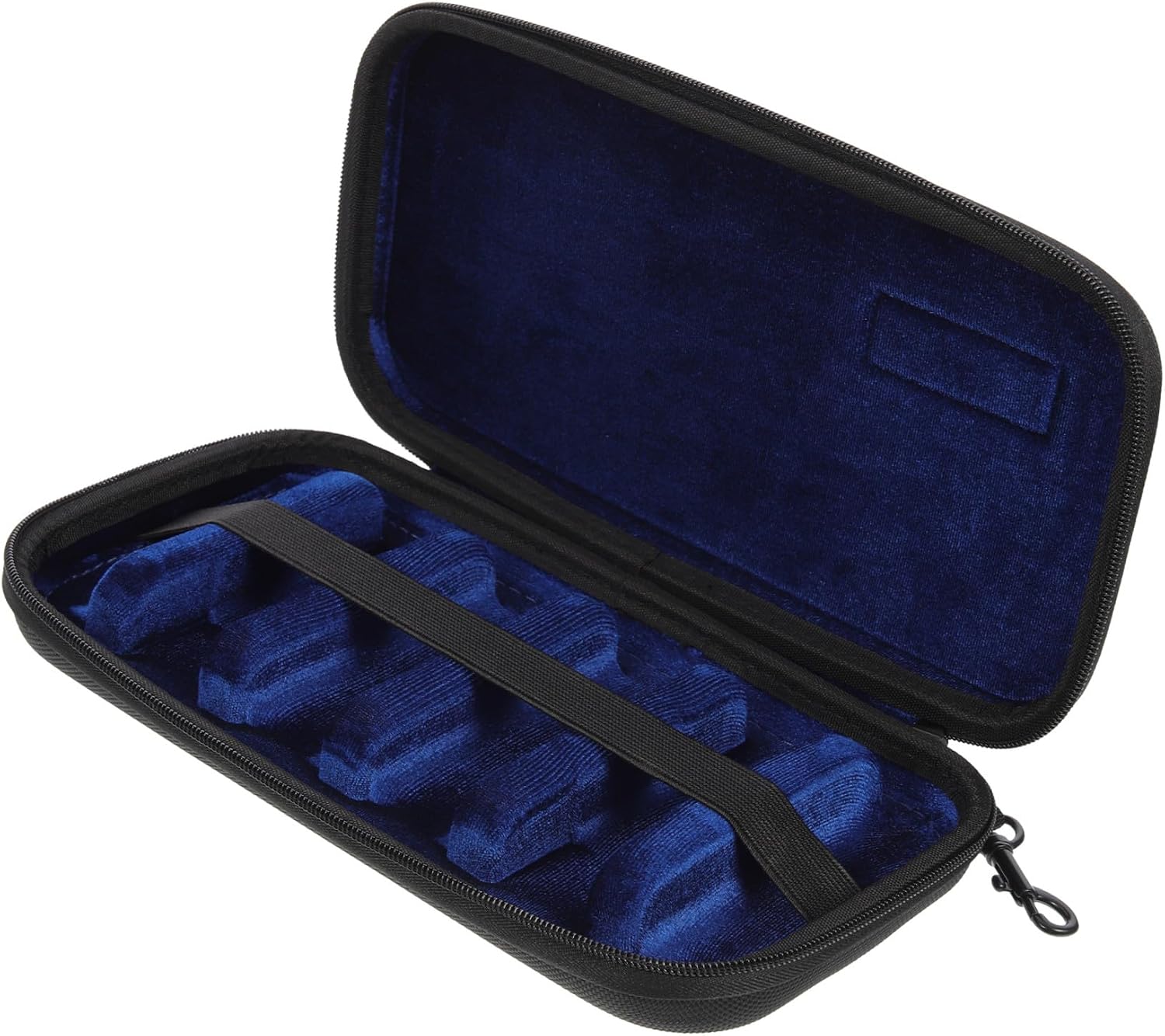 Mikinona Portable Shockproof Saxophone Mouthpiece Storage Case Oxford Cloth Clarinet Head Bag Flannelette Lining for Travel and Outdoor Use Black