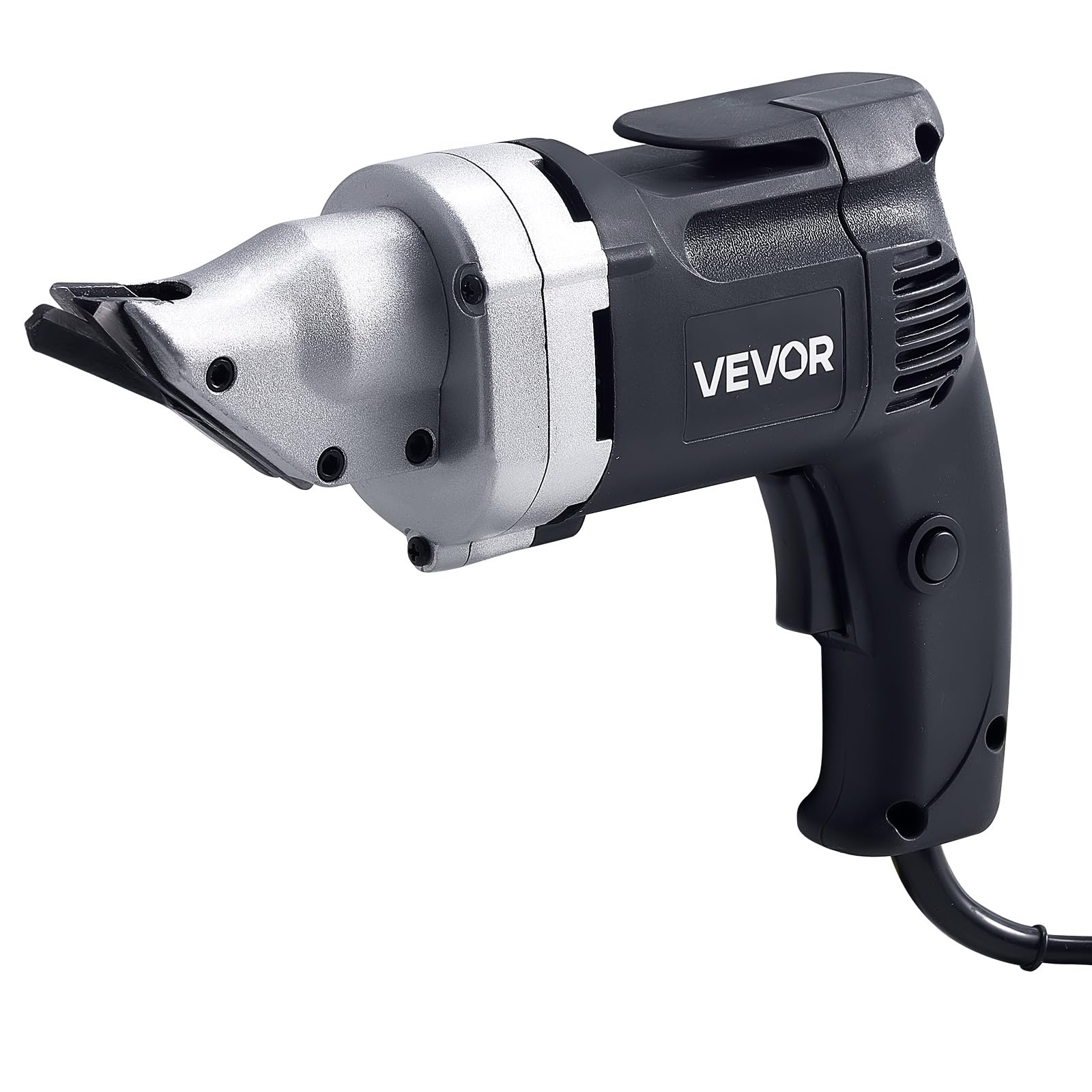 VEVOR Cesoia Elettrica per Metallo, Taglierina per Lamiera con Cavo da 4,0 A con Testa Girevole, Velocità Variabile, Taglio Continuo, per Acciaio Zincato 1,22 mm, Acciaio Inox 1 mm, 2500 giri/min