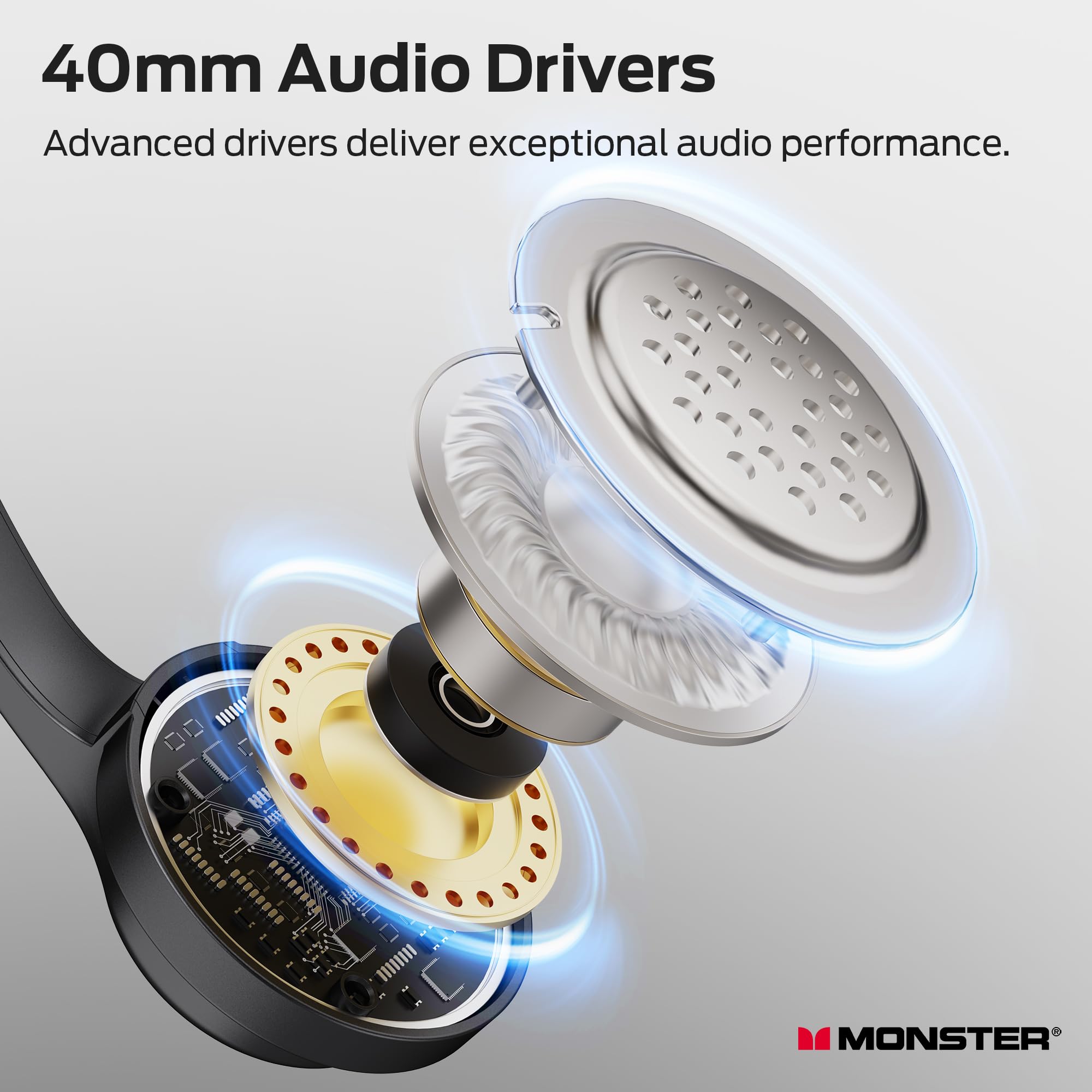 Monster Voicelink 100 - Auriculares con cable para PC/portátil, auriculares con cable con micrófono con cancelación de ruido, conexión USB Plug and Play, control de llamadas, uso de auriculares de