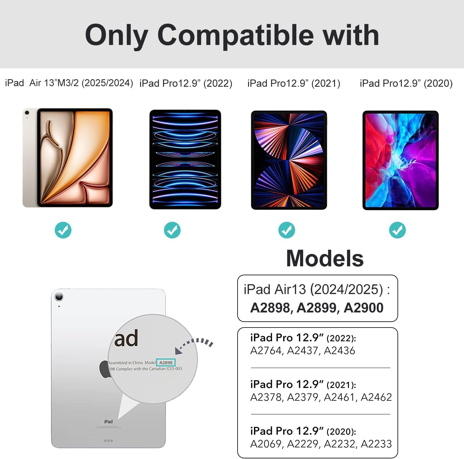 Case for iPad Air 13 inch 2024/2025/2026 M4/M3/2,Slim Smart Cover for 2022 iPad Pro 12.9 inch (4/5/6th Gen) with Pencil Holder,Trifold Stand with Clear Back Shell,Sakura Pink