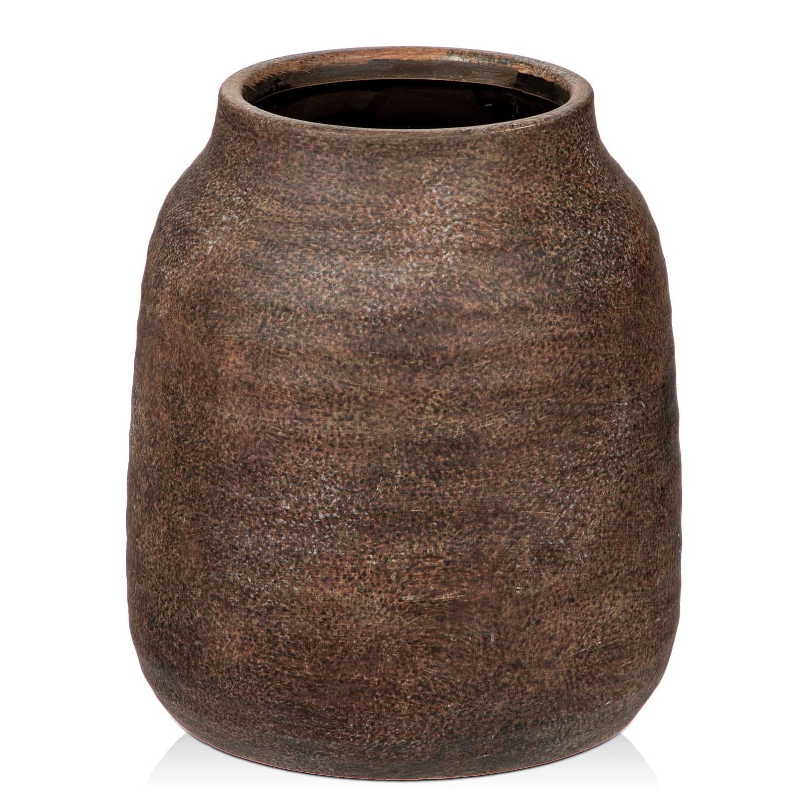 Amazon.com: Briful 8.3in Rustic Ceramic Vase, Brown Vintage
