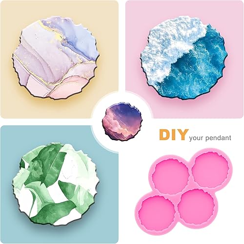 Miniatura 3 de Moldes de silicona de 1.7 pulgadas para bricolaje circulares irregulares de agarre de teléfono, moldes de enchufe de teléfono para resina epoxi,