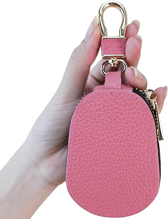 Universal Genuine Leather Car Key Fob Case Premium Smart Key Holder for Remote Key Fobs