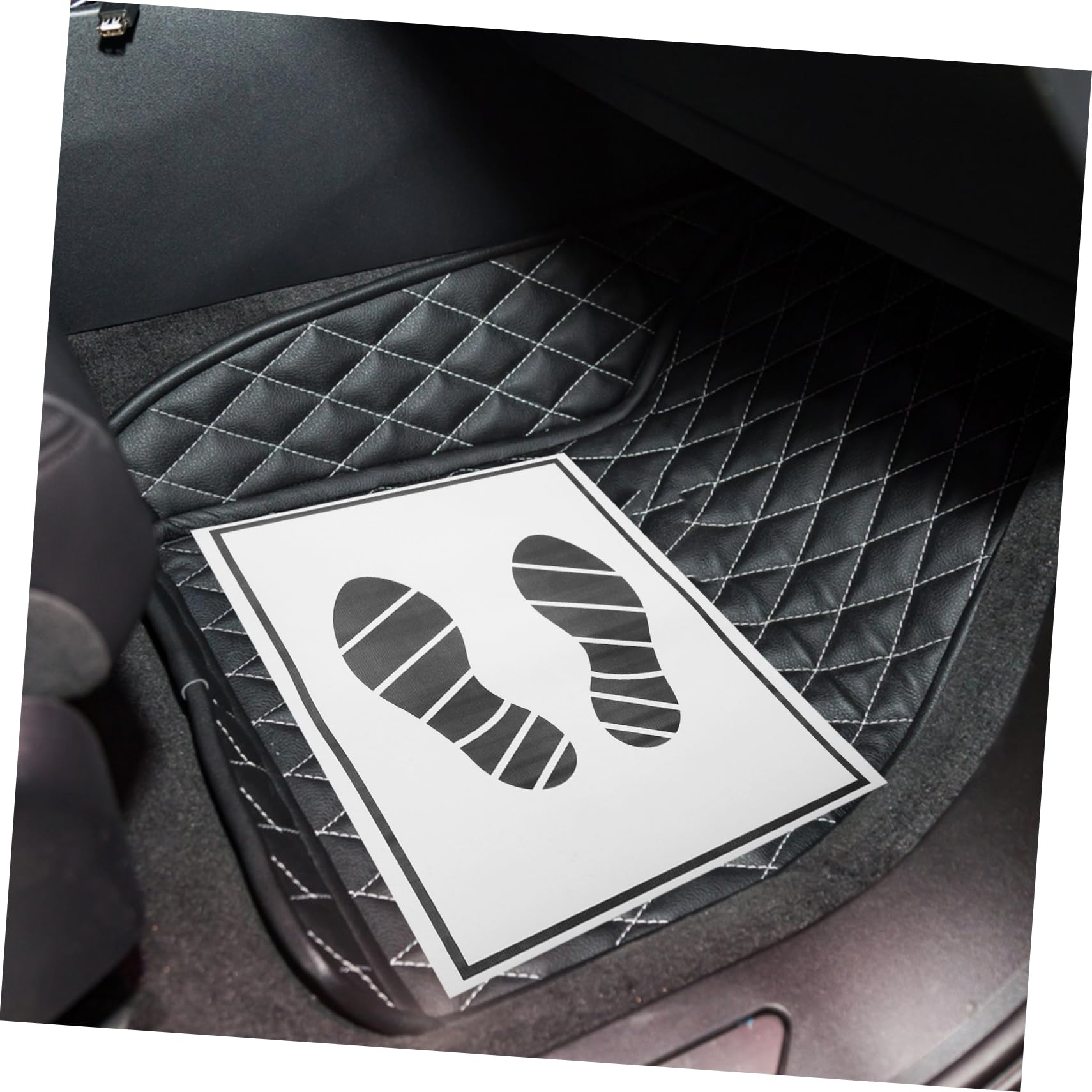 Car Floor Mats 100 Pcs Disposable Paper Foot Mats Portable Paper Vehicle Foot Pads Cover for Auto Supplies — view 2