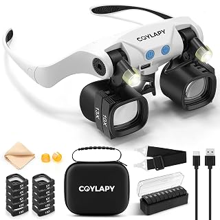 COYLAPY Magnifying Glasses for Close Work, Watch Repair (White) - Amazon product rated Grade A