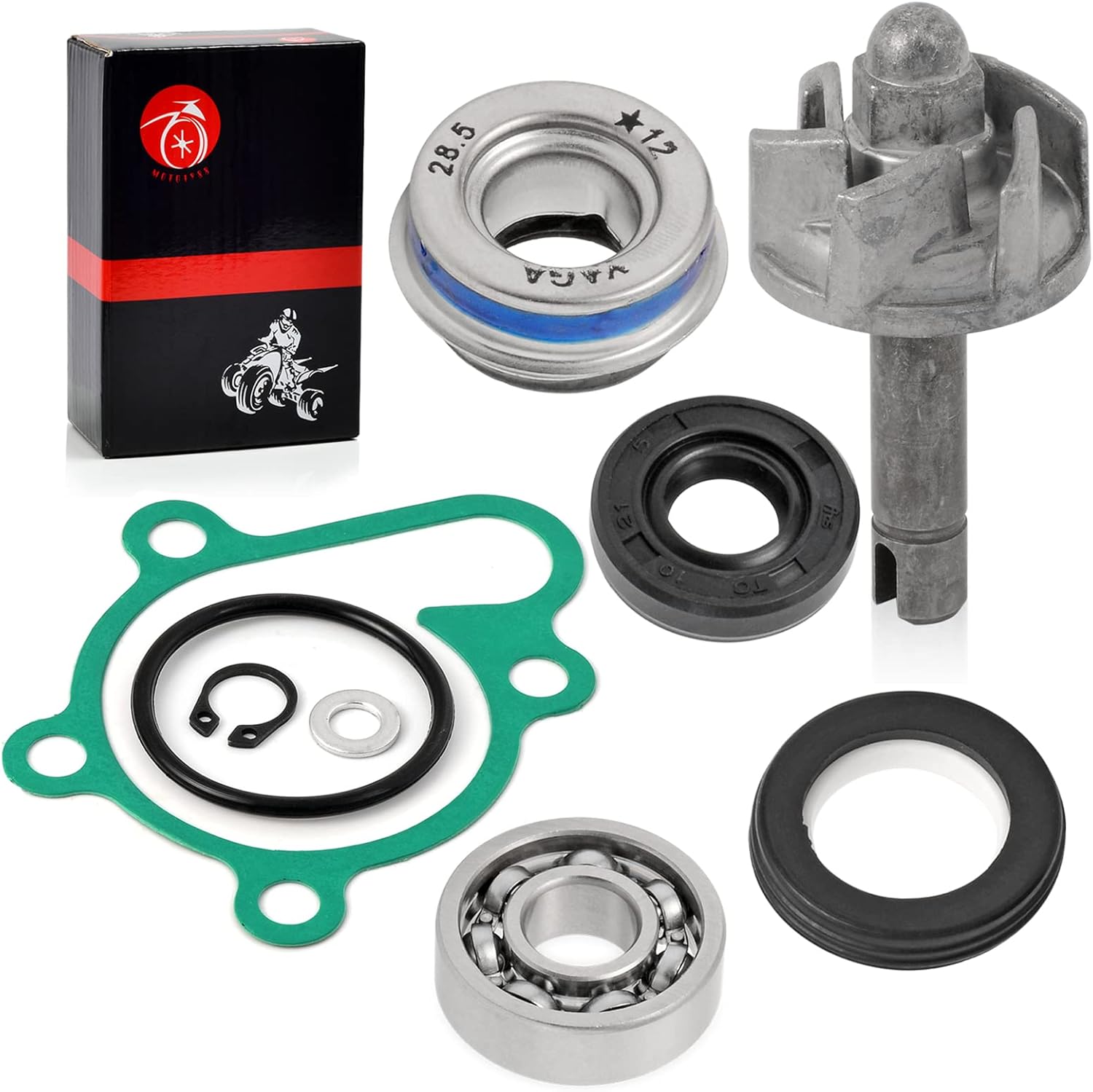 Water Pump Impeller Seal Gaskets Bearing Repair Kit For YAMAHA 400 450 GRIZZLY Kodiak Wolverine Rhino 5CG-12450-00-00 11H-12438-10-00