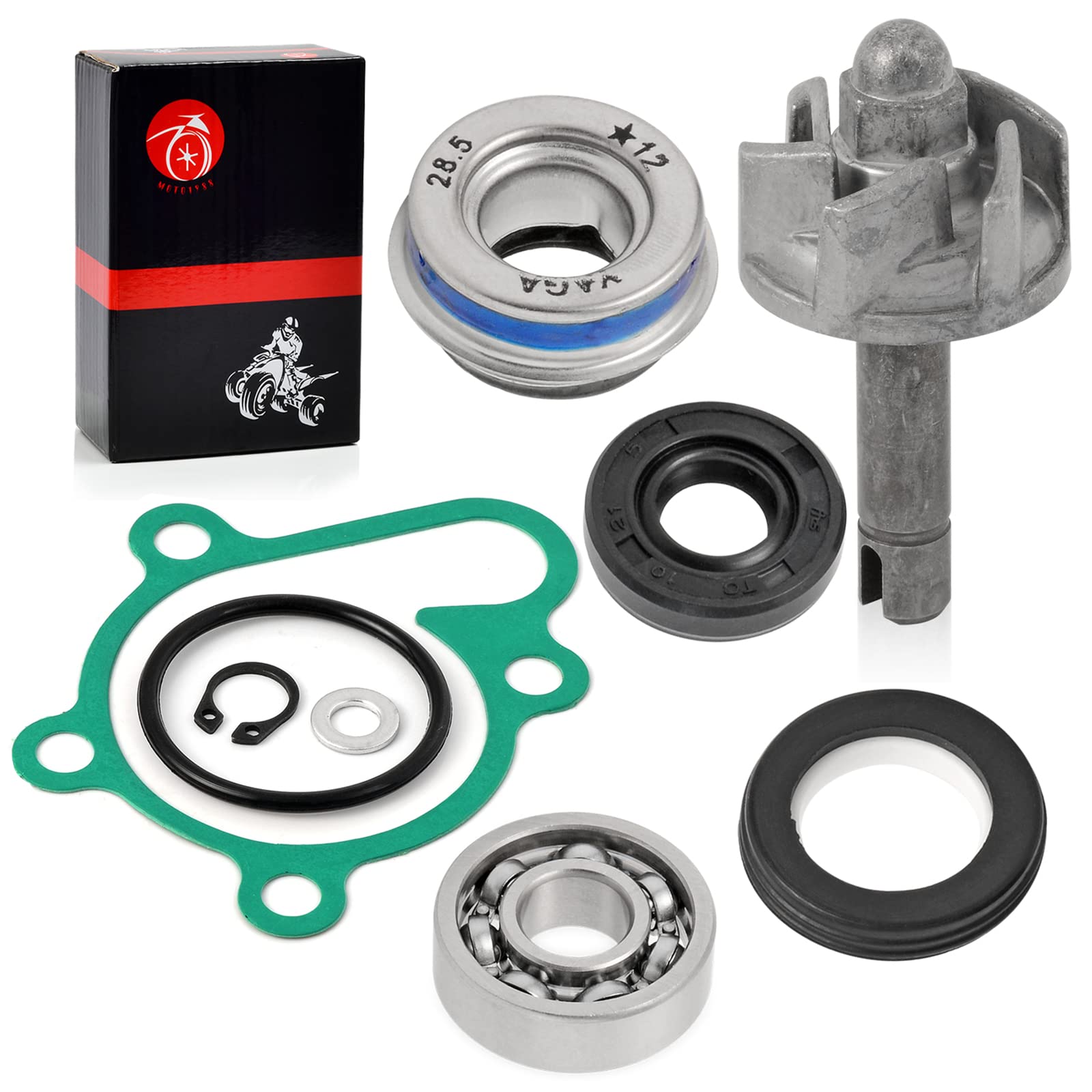Kit de reparación de rodamientos de juntas de impulsor de bomba de agua para Yamaha 400 450 GRIZZLY Kodiak Wolverine Rhino 5CG-12450-00-00 11H-12438-10-00