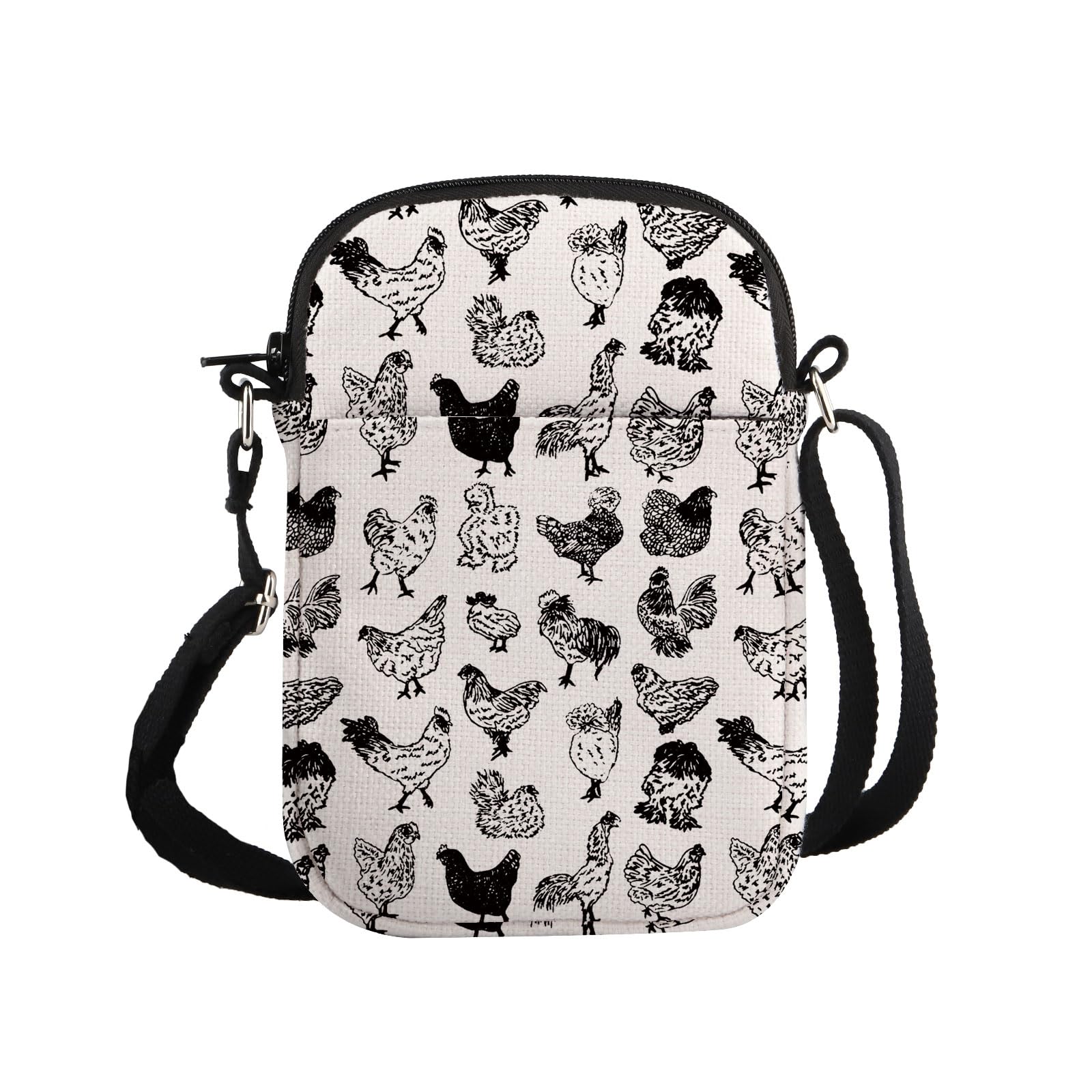 G2TUP Chicken Lover Gift Chicken Design Crossbody Bag Chicken Mom Travel Bag Farm Mom Gift