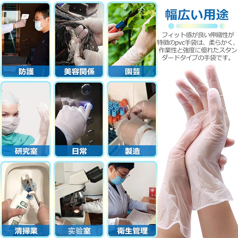 Amazon | [FCZ] 【日本国内検品】100枚入 使い捨て手袋