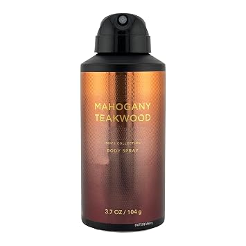 Mahogany Teakwood Mens Collection Body Spray | 3.7 fl oz | Deodorant | Woodsy Aromatic Scent