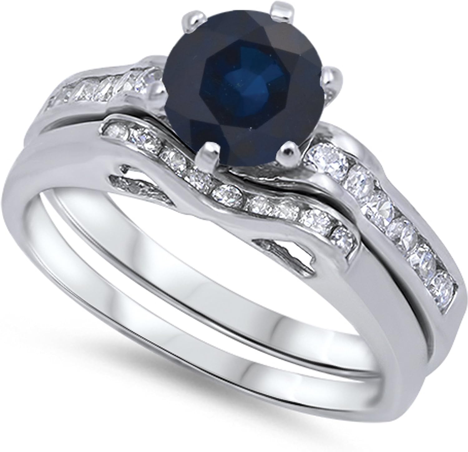 CHOOSE YOUR COLOR Sterling Silver Round Ring