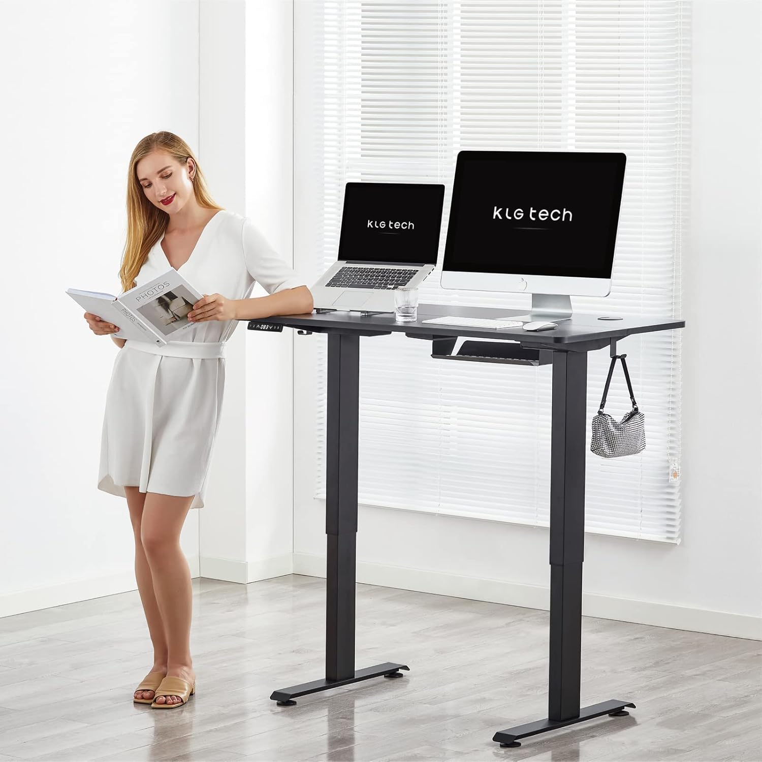 KLG TECH Dual Motor Standing Desk Height Adjustable