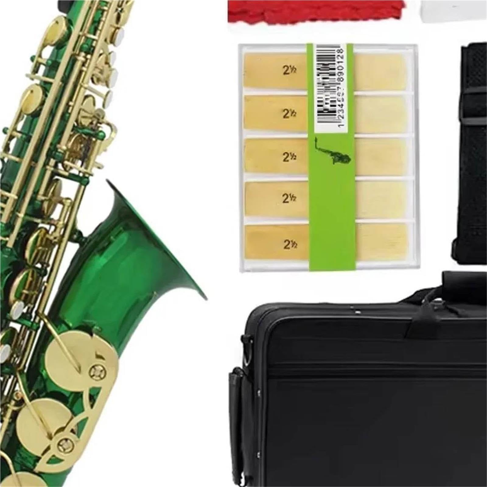 Saksofon Instrumenty Muzyczne Eb Altowy Zielony Rzeźbiony Saksofon